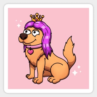 Cute Golden Retriever Princess Magnet